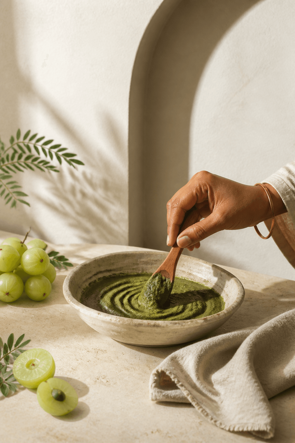 Preparing a NatureMist botanical ritual
